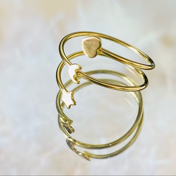 Adjustable Star Moon and Heart Ring - Picture 7 of 10